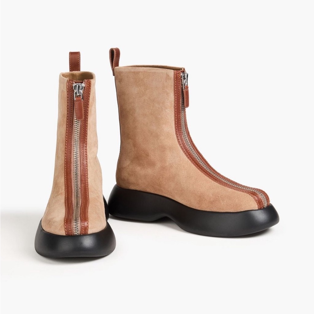BNIB 3.1 Phillip Lim Mercer zip-detailed suede Chelsea boots